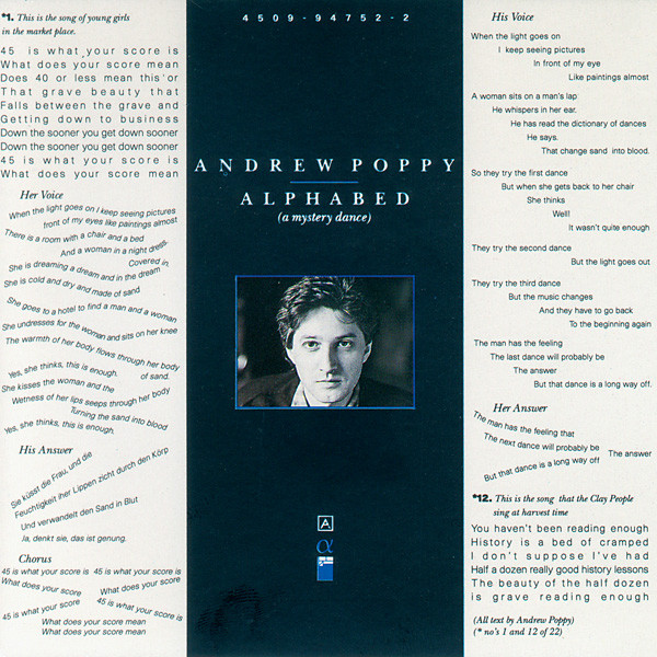 Andrew Poppy – Alphabed (A Mystery Dance) (CD)