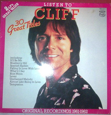 Cliff Richard – Listen To Cliff: 30 Great Titles (2LP)