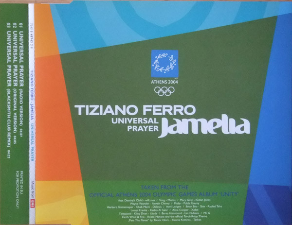 Tiziano Ferro & Jamelia – Universal Prayer (CDS)