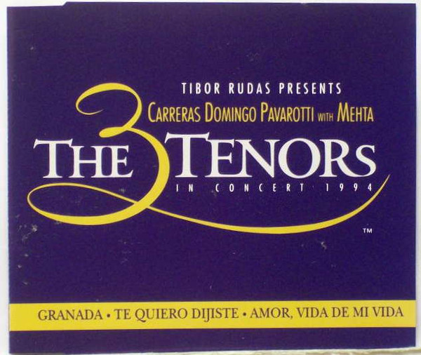 José Carreras & Plácido Domingo & Luciano Pavarotti – The 3 Tenors In Concert 1994 (CDS)