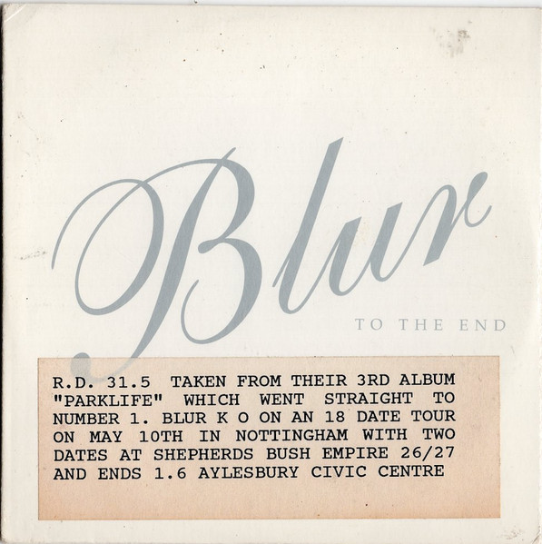 Blur – To The End (CDS)